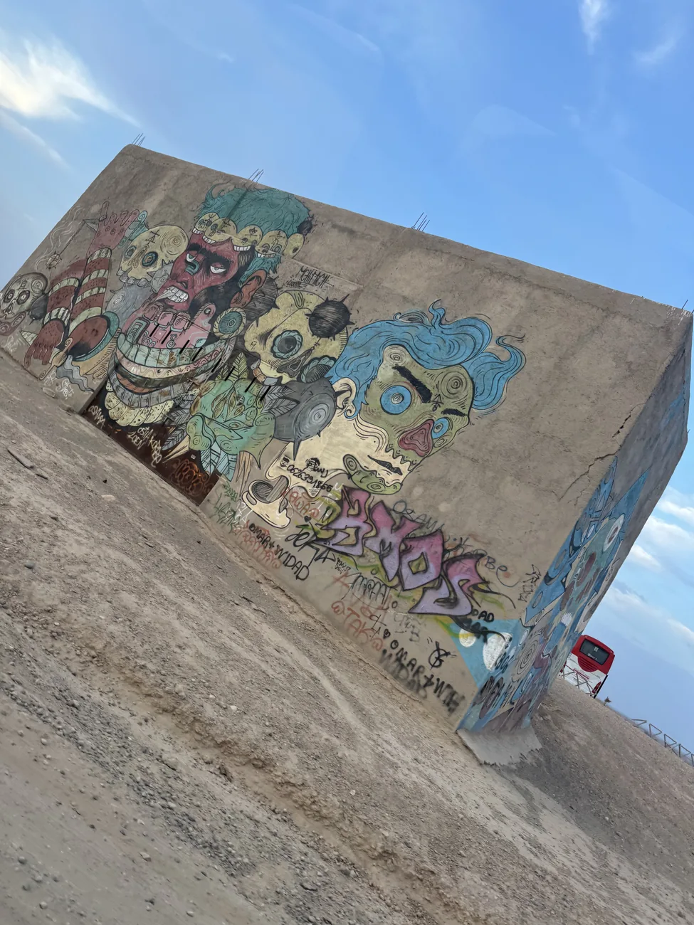 Street art on the road to Agafay