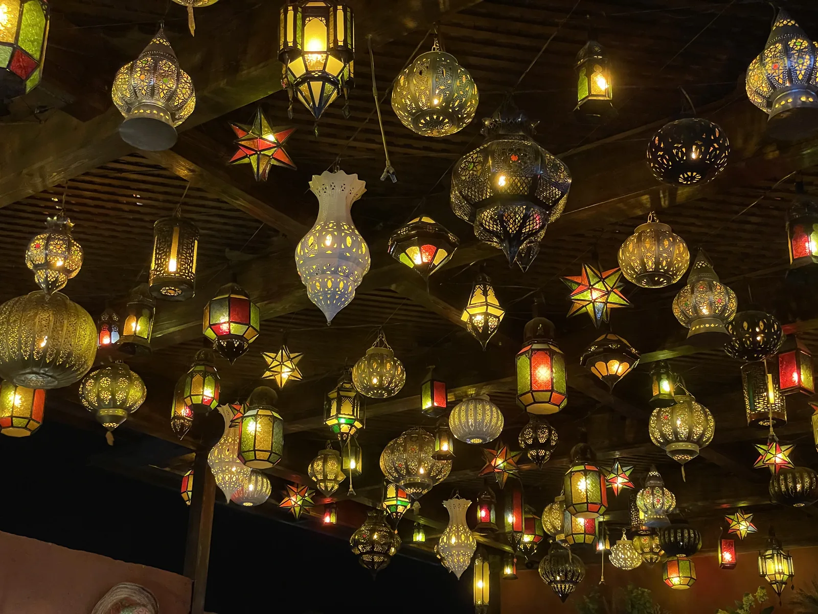 Moroccan lamps in Souk El Attarine