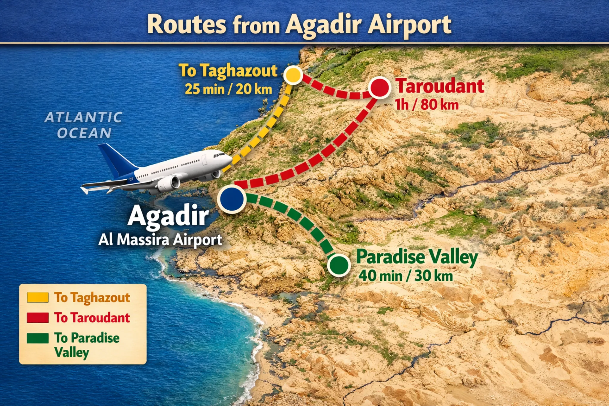 routes from agadir airport carsrental.ma