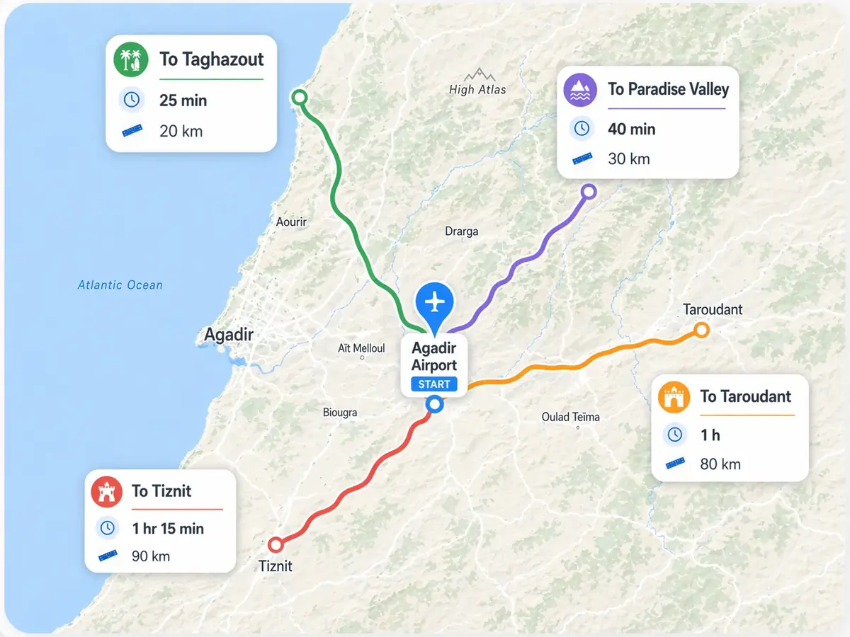 Routes from Agadir Airport