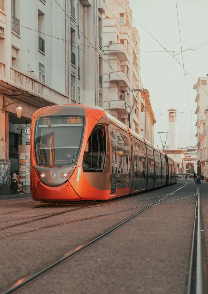 Tranvia de Casablanca en las calles del centro